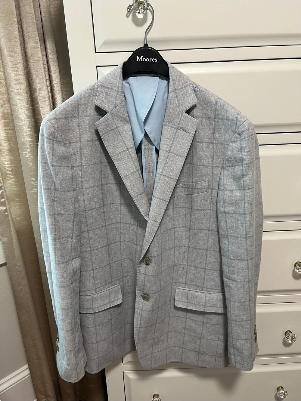 Light Grey Windowpane Sport Coat